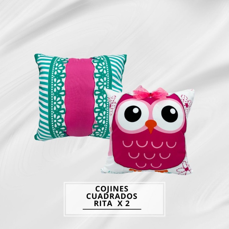 COJINES CUADRADO RITA X2