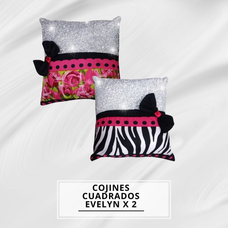 COJINES CUADRADO EVELYN X2