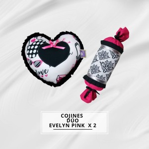 COJINES DÚO EVELYN PINK X2