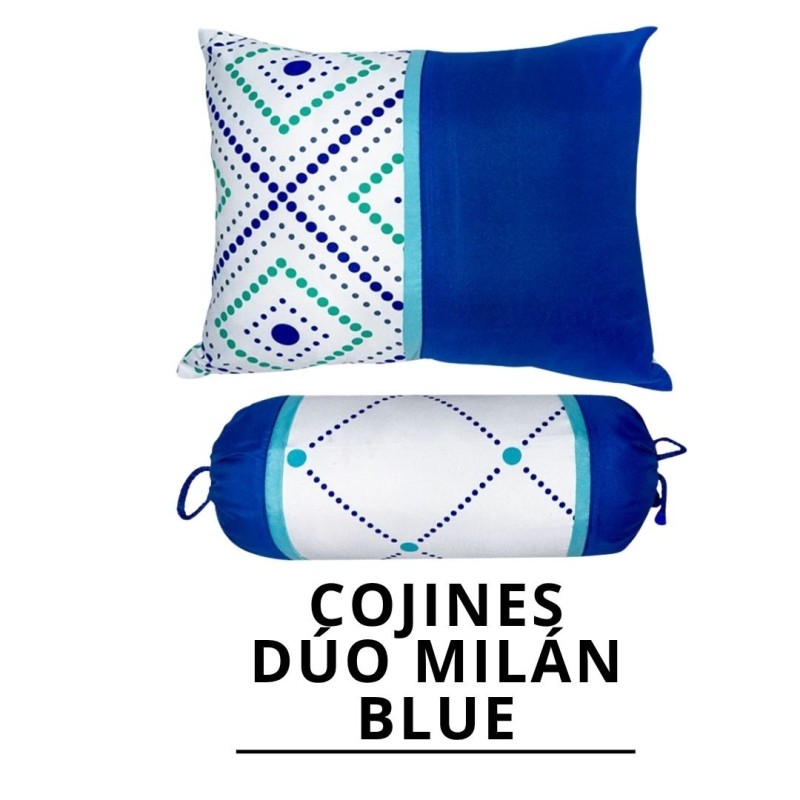 COJINES DÚO MILÁN BLUE X2