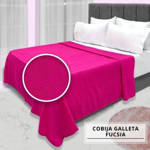 COBIJA GALLETA FUCSIA